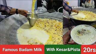 Famous Badam Milk With Pista, Kaju, Kesar ₹20 in Banglore Cottonpete, Old Taluk Cutchery Rd