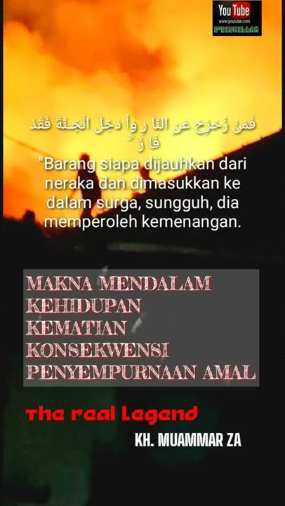 Makna di balik kehidupan dan kematian serta konsekwensi juga penyempurnaan amal | H. Muammar ZA