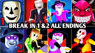 Break In Vs Break In 2 All Endings | Break In 1 Vs Break In 2 Story All 8 Endings