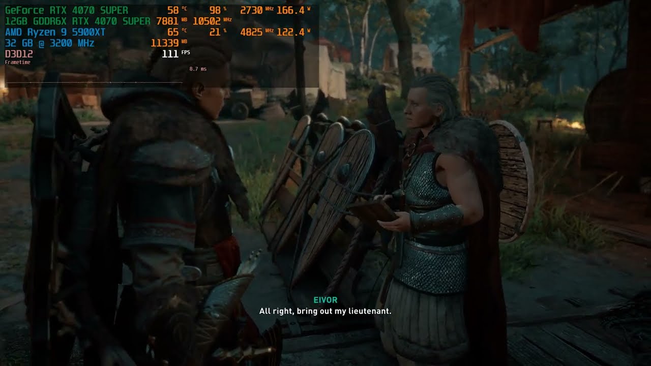 Assassin's Creed Valhalla - RTX 4070 SUPER + Ryzen 9 5900XT | 1440P | ULTRA Settings