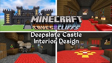 Minecraft Deepslate Castle Interior Design Build Tutorial Part 2 || Minecraft Build Tutorial