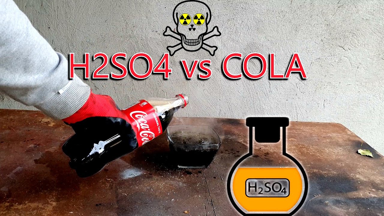 ☢ EXPERIMENT Sulfuric ACID (H2SO4) vs Coca Cola ☢ Kwas Siarkowy vs