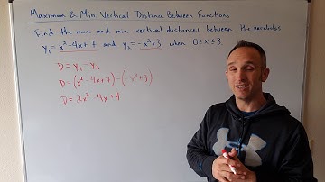Optimization Example: Maximum and Minimum Vertical Distances Between Functions