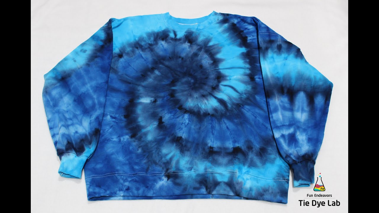 Tie Dye Spiral Ice Dyed Sweatshirt - YouTube