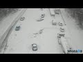 Drone video: Dozens of cars stuck on Western Kentucky Parkway due to snow, crashes