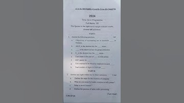 +3 5th Semester Utkal university Commerce (Core-11) question paper 2024 #utkaluniversity #shorts