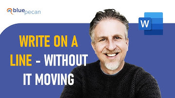 How to Write On a Line in Word Without the Line Moving | Lock a Line So it Doesn