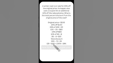 Percentage Problem - TWO Discounts TEAS Math Word Problem #craftmath #teasmath