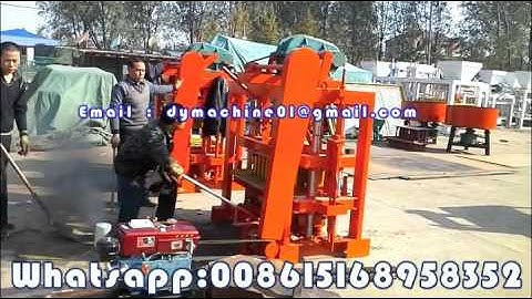 diesel engine qtj4 40 brick cement blocks making machine