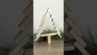 DIY Christmas Tree *Jenga Block Christmas tree #christmas #diychristmastree #christmasdecor