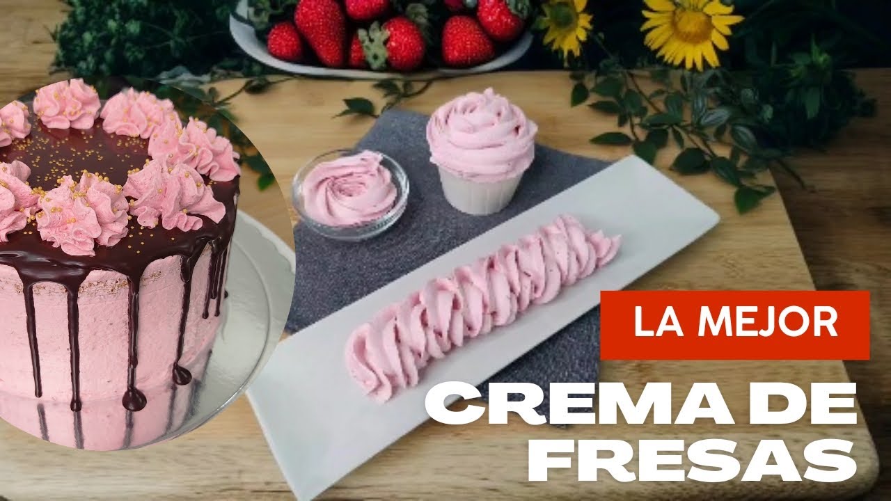 La mejor Crema de Fresas para postres y rellenos - Sin lácteos y Sin Gluten |Dulce Silvita