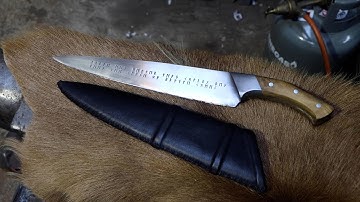 Forging a viking Seax knife,  part 4, making the scabbard.