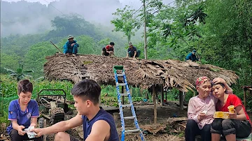 The orphan boy whose house collapsed received help from everyone to save and set up a temporary tent