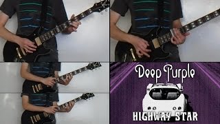 Deep Purple - Highway Star (guitar cover - keyboard solos on guitar)