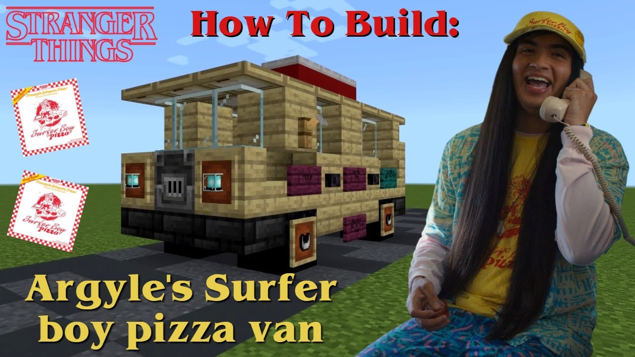 How to build Argyle's Pizza Van from Stranger Things 4 in Minecraft!!