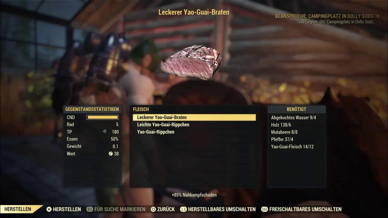Fallout 76, Fleisch farmen (Todeskralle+Eier, Yao Guai Alle Spots) YouTube