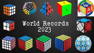 ALL WORLD RECORDS of the RUBIK´S CUBE 2023 | WCA World Records 2023