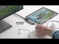 Type-C HDMI 変換アダプタ（3.5mmイヤホンジャック iPad Pro/iPad Air5/iPad mini6 ハブ 4K/60Hz HDR対応 PD100W）500-ADC1GM