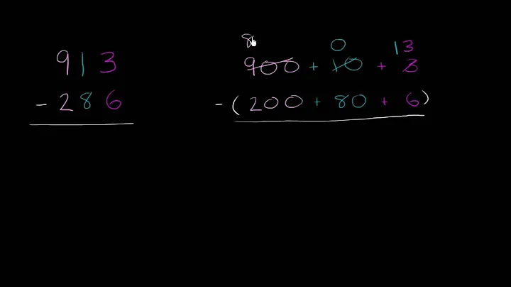 Regrouping twice when subtracting three digit numbers