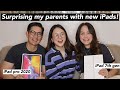 I SURPRISED MY PARENTS WITH NEW IPADS! | ASHLEY SANDRINE