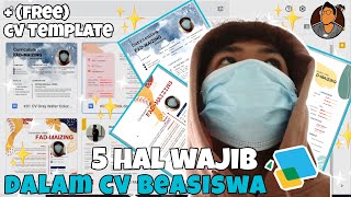 Cara Membuat Cv Beasiswa yang Baik dan Benar - FREE TEMPLATE CV