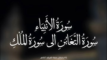 صلاة القيام ٢٥ رمضان 1446هجري|القارئ طلال حسين