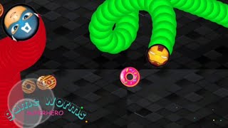 Cacing Terbesar superhero marvels Game Cacing Slither.io #cacingterbesar #gamewormssuperhero