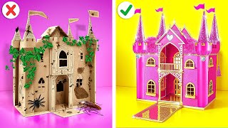 HOW TO BUILD BARBIE DREAM HOUSE💝 Rich VS Poor House Challenge* Room Makeover By YayTime!