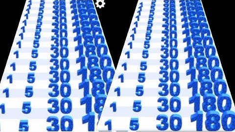 Super Satisfying Math Gameplay-Number Merge Run Vs Number Rush 2048 With High Levels Walkthrough