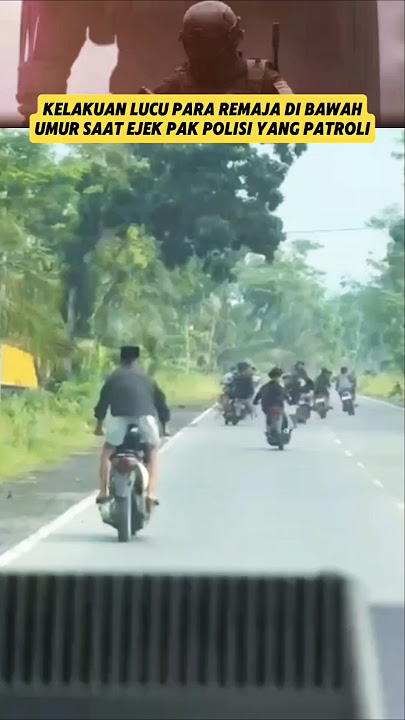 Aksi Lucu Remaja Ejek Polisi Yang Buyarkan Balap Liar‼️#lucu #balapan #polisi #polri #short