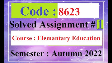 AIOU Code 8623 Solved Assignment No 1 Autumn 2022 | Baloch Academy