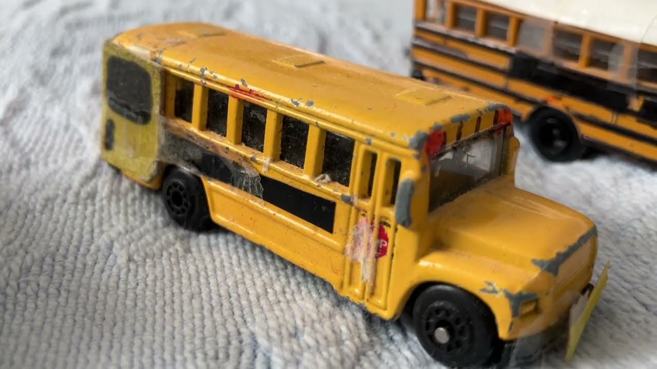 My school bus model collection S1 episode 7￼ retired buses/cars truck van ￼￼￼￼and city bus ￼