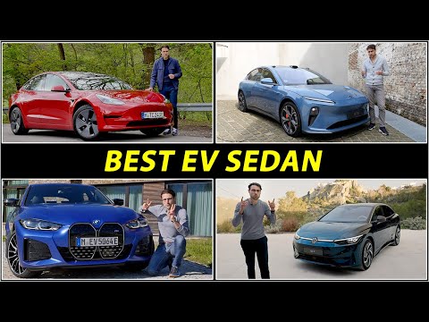 VW ID7 vs Ioniq 6 vs Tesla Model 3 vs Polestar 2 vs Nio ET5 vs BMW i4 vs Mercedes EQE Best EV Sedan