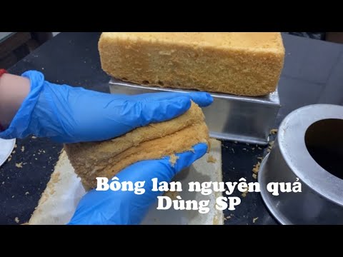 Video Cách làm bánh bông lan nguyên quả dùng chất ổn định SP... - youtube
