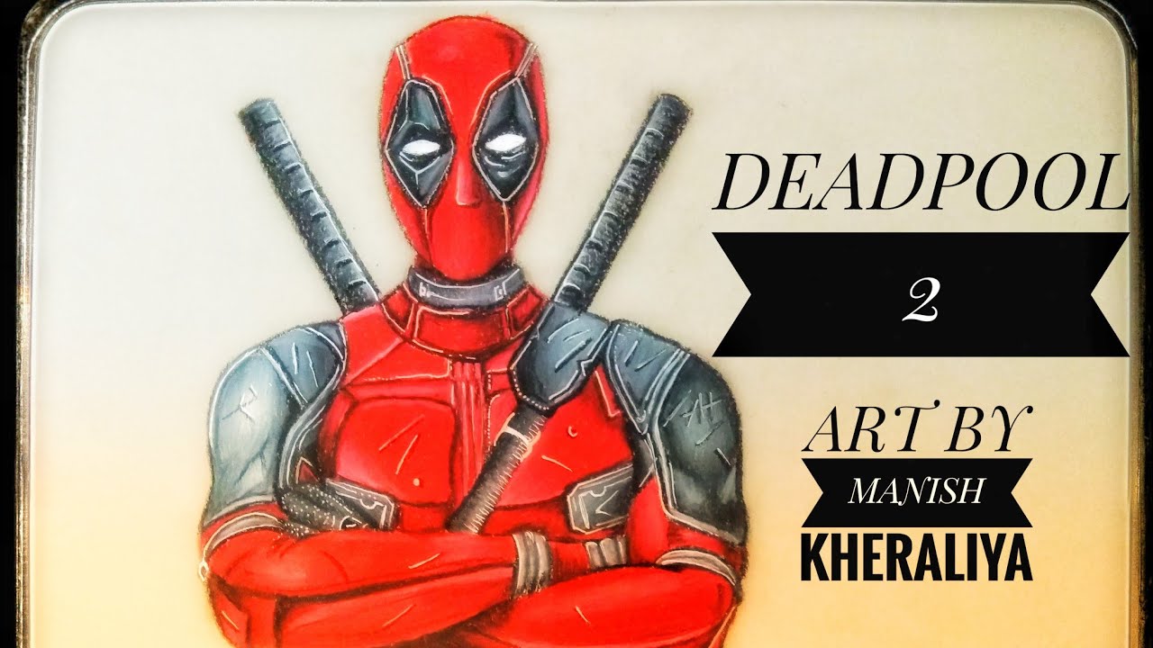 DEADPOOL 2 color pencil drawing - YouTube