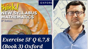 Exercise 5F (Slope of Parallel & Perpendicular lines) Question 6,7,8 Think New Syllabus Mathematics