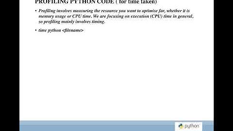 Profiling Python Code