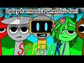 Playing Music with Colorful Sprunkis ! — My Heart Rate Spiked (Harmonica)|sprunki