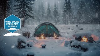 ❄️Relax in a Cozy Winter Tent with a Blazing Fire  Atmosphere for a Relaxing Sleep