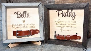 Dog Collar Memorial Farmhouse Frame