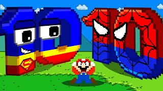 Wonderland Big Numbers Superheros Unleashed In Super Mario Bros Game Animation