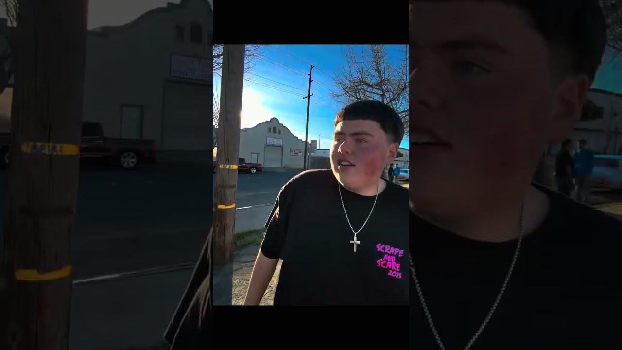 Truck almost ran into Lil Nissan😂😂😂