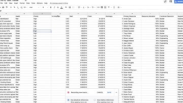 Macro na planilha google sheets