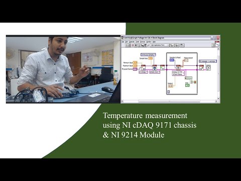 Temperature measurement using NI cDAQ 9171 chassis & NI 9214  Module #NI9171, #NI9214 #niDAQ #cDAQ
