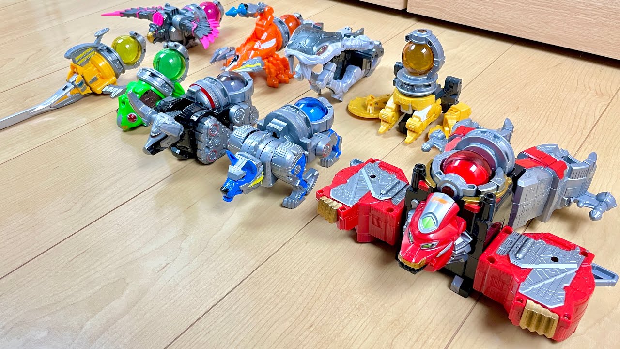 【DX Power Rangers Kyuranger #1】🦁🐟🦎🐂🐺⚖️🦅🐍🦂9人戦隊⁉︎キュウレンジャーのキュウレンオーで遊んでみた