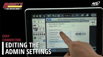 How To: Edit Admin Settings | AFS Connect 1200 Display | Staying Connected with Birkey