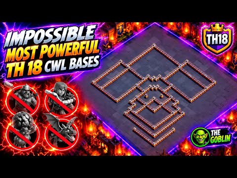 IMPOSSIBLE TH18 CWL BASES 🔥 TOP 15 MOST POWERFUL ANTI-META BASES | Th18 War Base | Th18 legend Base