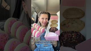 crumbl vs. loft house sugar cookies 🍪 #sugarcookies #lofthouse #crumblcookies #explorefood