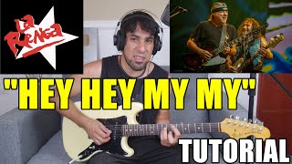 Como tocar "Hey Hey, My My" LA RENGA Tutorial Guitarra Riff Acordes y Solo