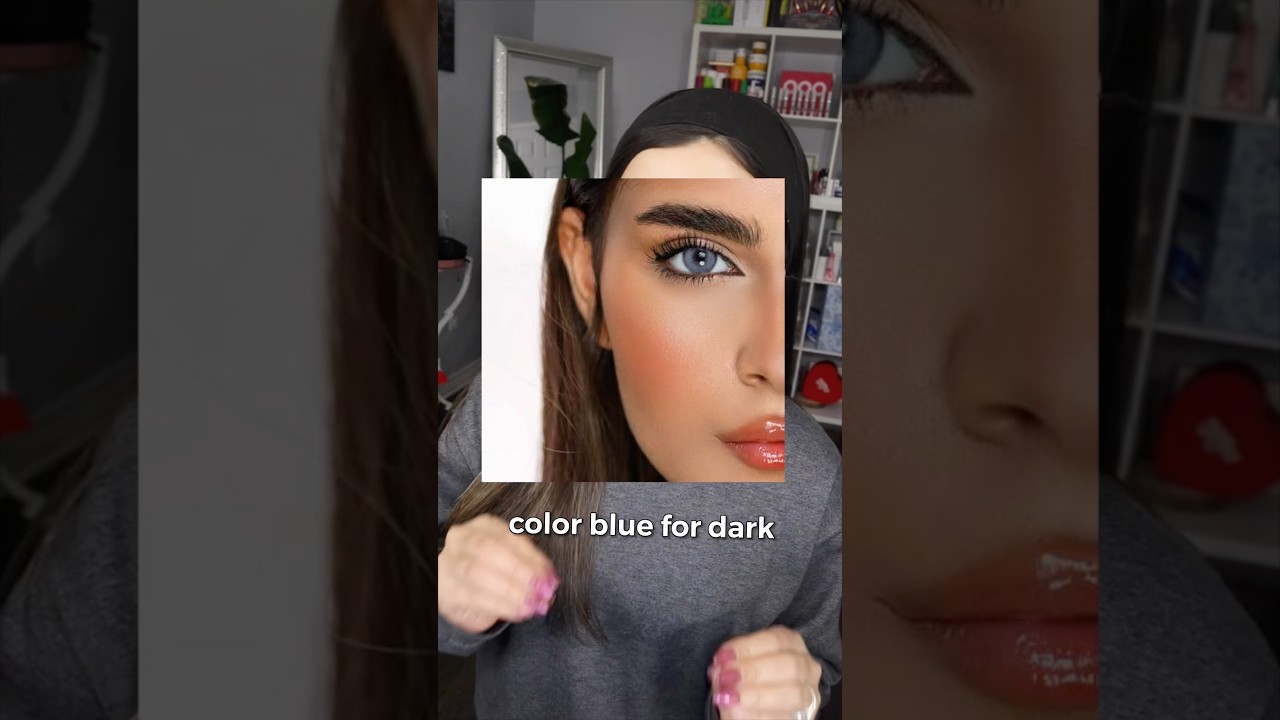 Романтичный голубой цвет на темно-карих глазах! 👀 